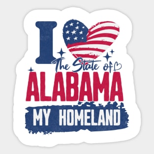 Alabama my homeland Sticker